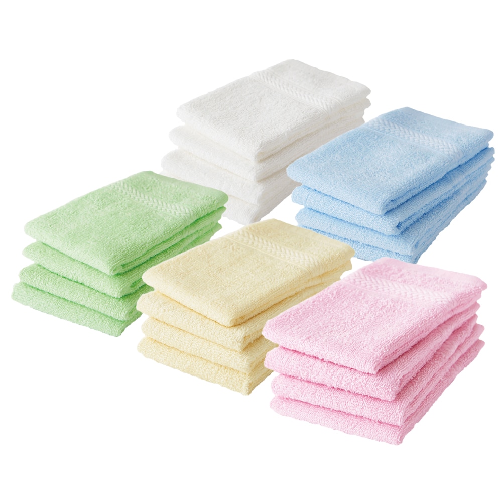 ハンドタオル【パステル　20枚セット】