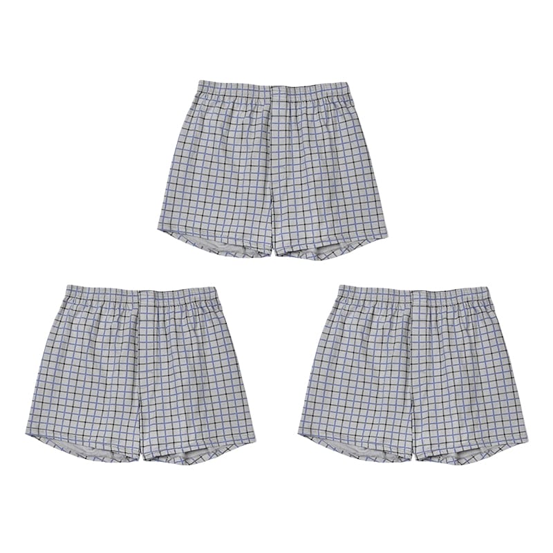 【グレー/3XLサイズ】メンズトランクス 3枚セット