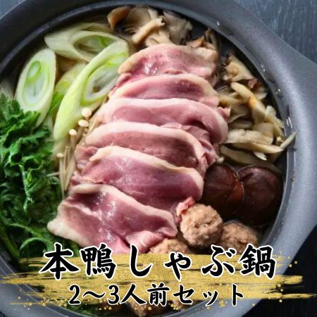 【島根】本鴨鍋セット(2－3人前)本鴨ロース肉100g×3、本鴨つみれ100g、スープ600g×2