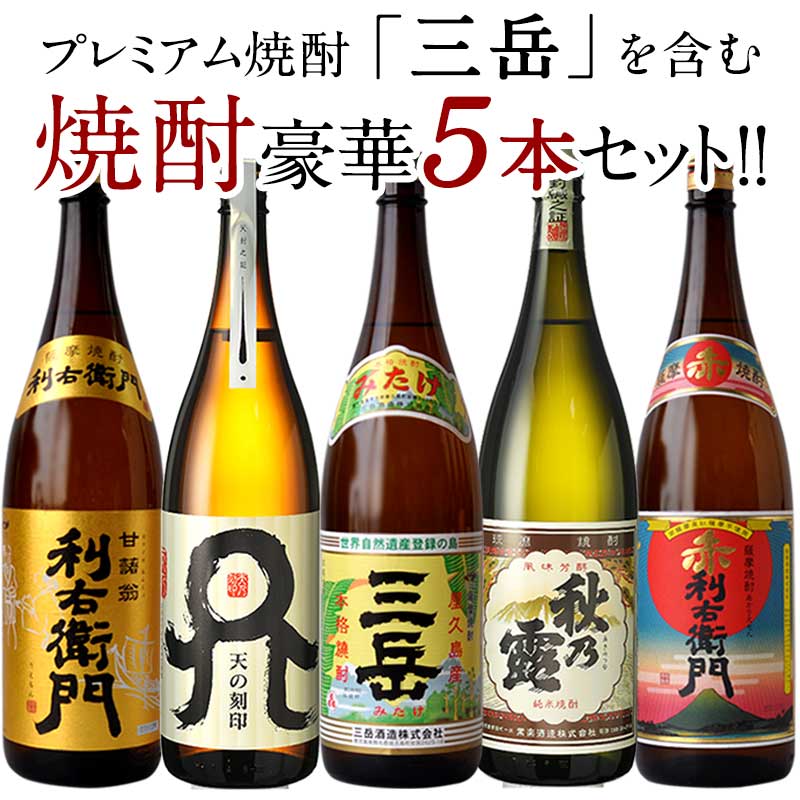 【1800ml×5本】 プレミアム焼酎『三岳』入り焼酎 セット