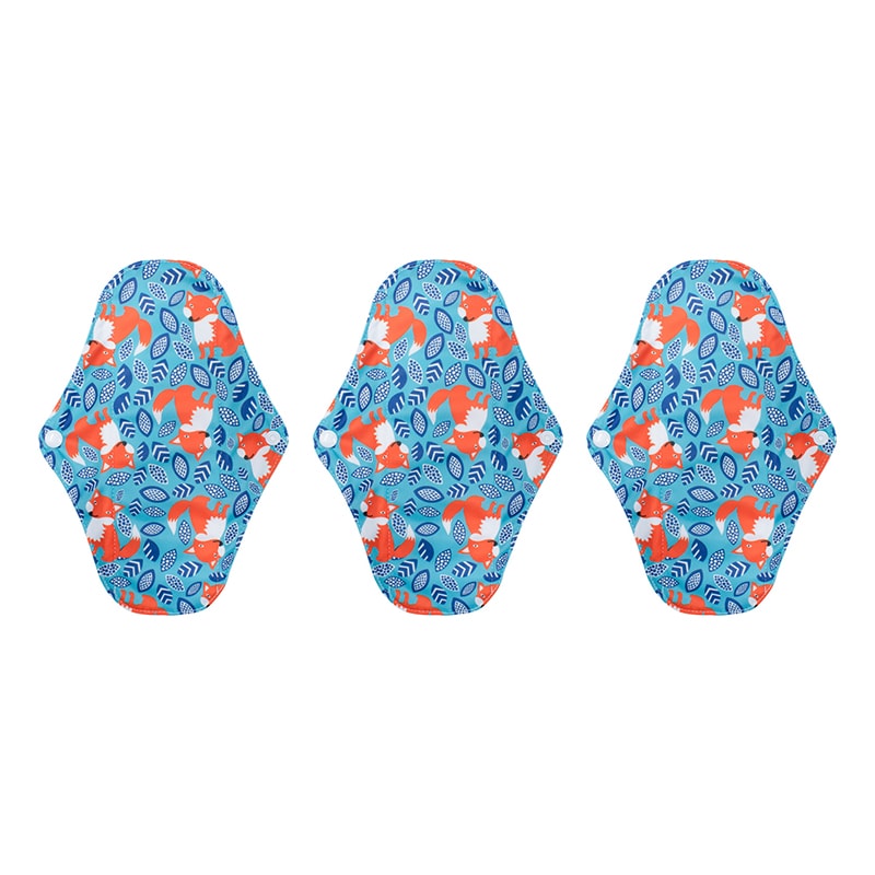 【きつね/3枚セット】洗えるロング布ナプキン