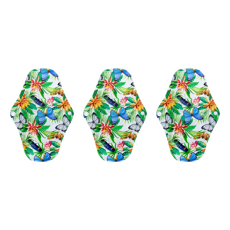 【蝶々/3枚セット】洗えるロング布ナプキン