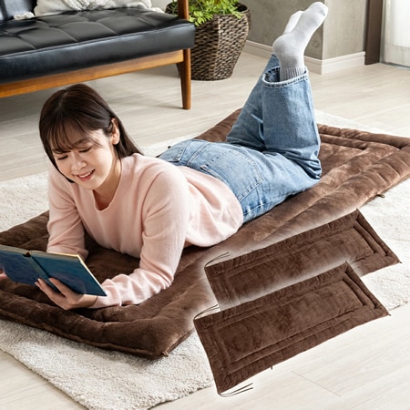 【2枚組】あったかフランネルご寝長座布団