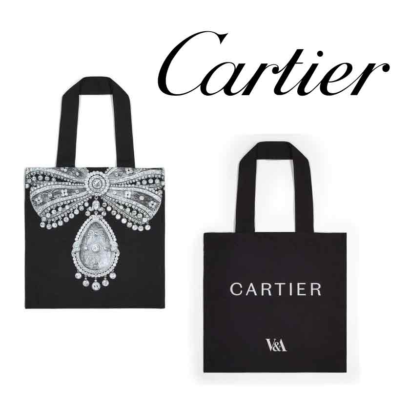 【日替わり数量限定】【V&A博物館限定】CARTIER ストマッカー ブローチモチーフ トートバッグ【先行チケット利用NG】