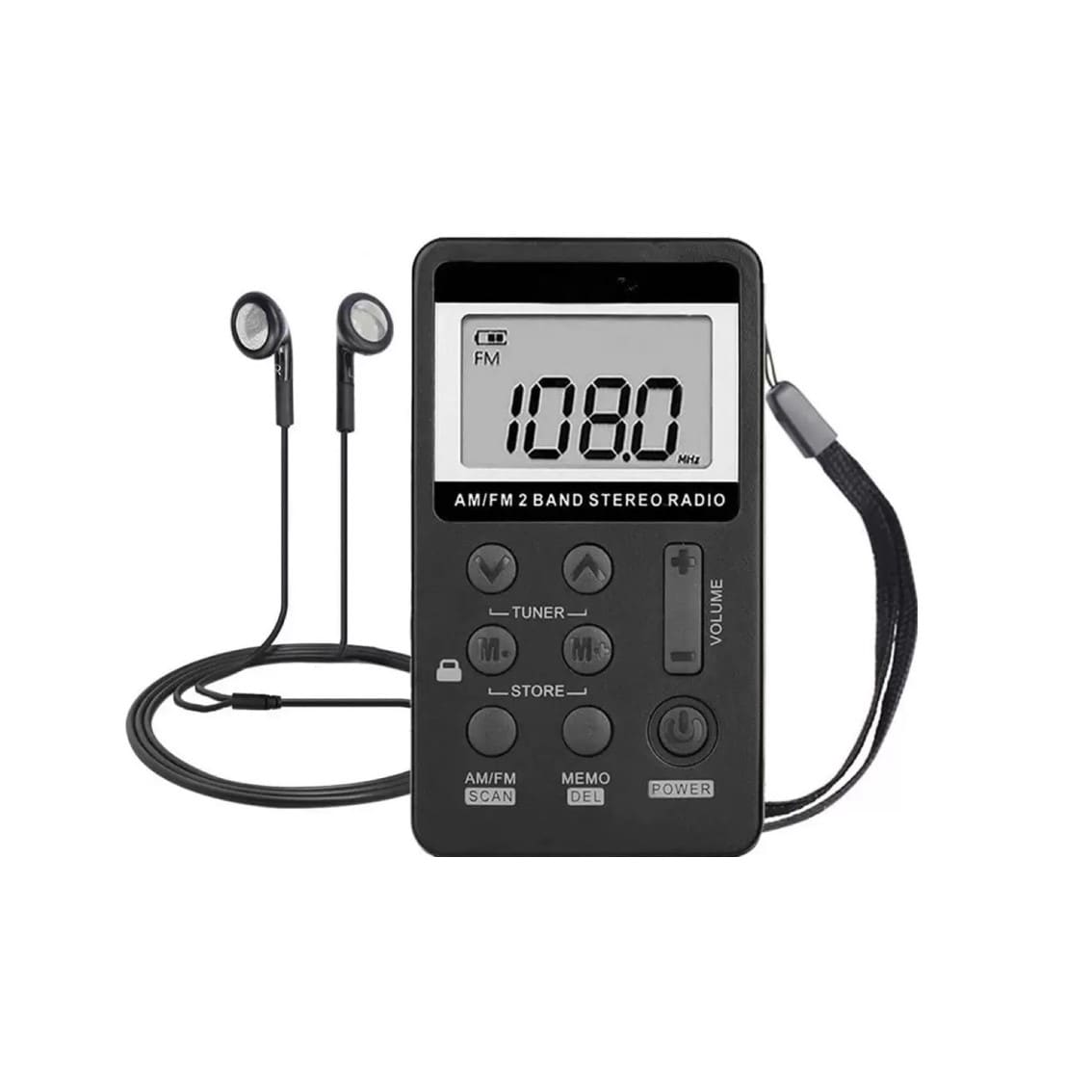 【ブラック】超小型ポータブルラジオ