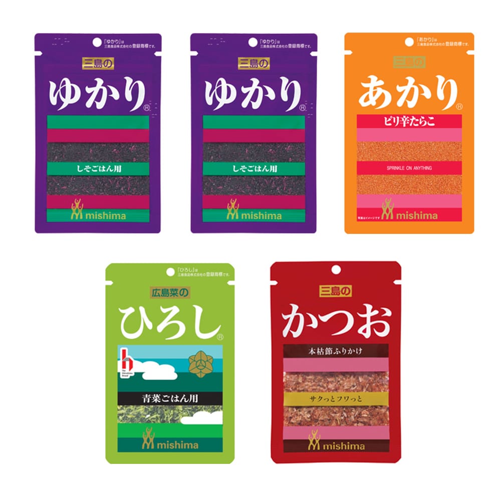 【4種/5袋】三島食品 ふりかけ アソートセット（ゆかり・ひろし・かつお・あかり）