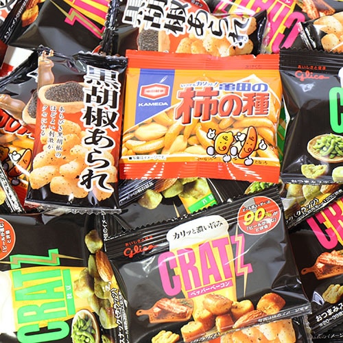 おつまみ系グリコとアジカルの小袋スナック菓子セット E