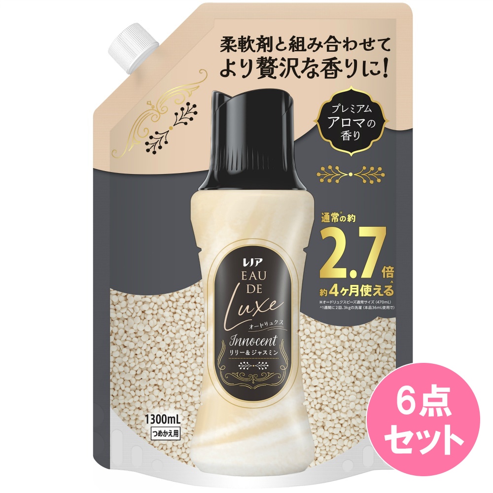 レノアオードリュクスアロマジュエル イノセントリリー＆ジャスミン 詰替え超特大×6点セット