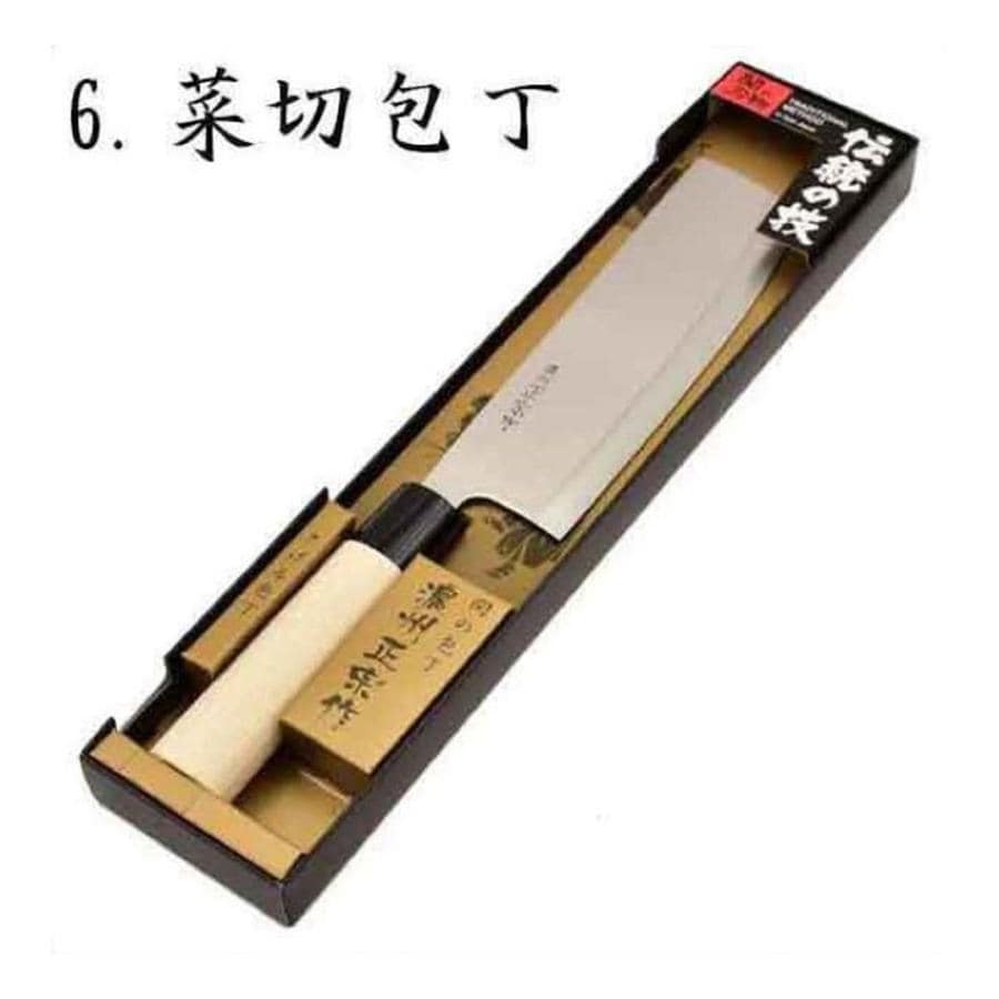 【菜切】関の刃物 関の包丁 濃州正宗作 白木 (自然木) 菜切