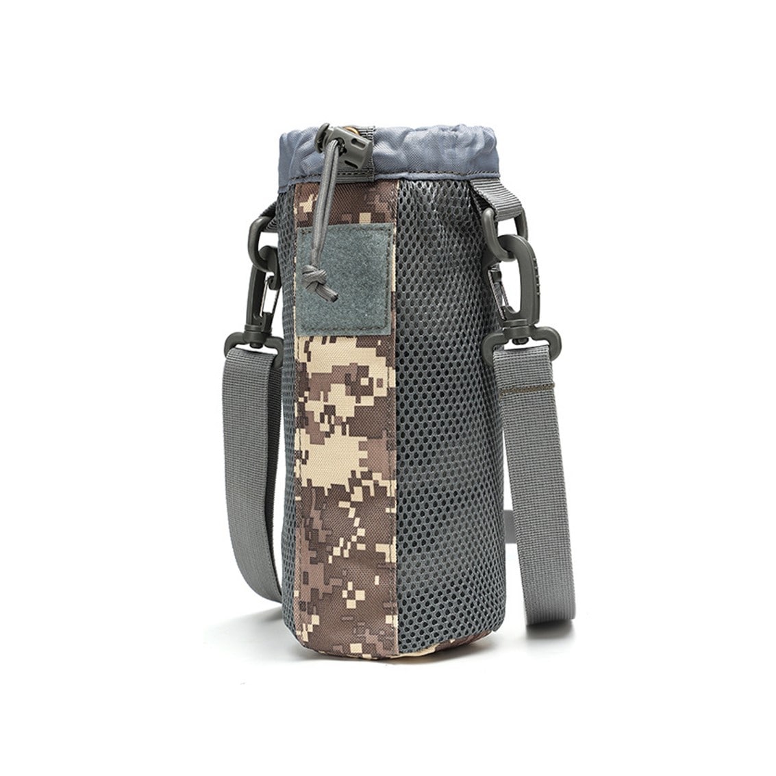 【迷彩グレー】水筒カバー ボトルホルダー 最大1.5L