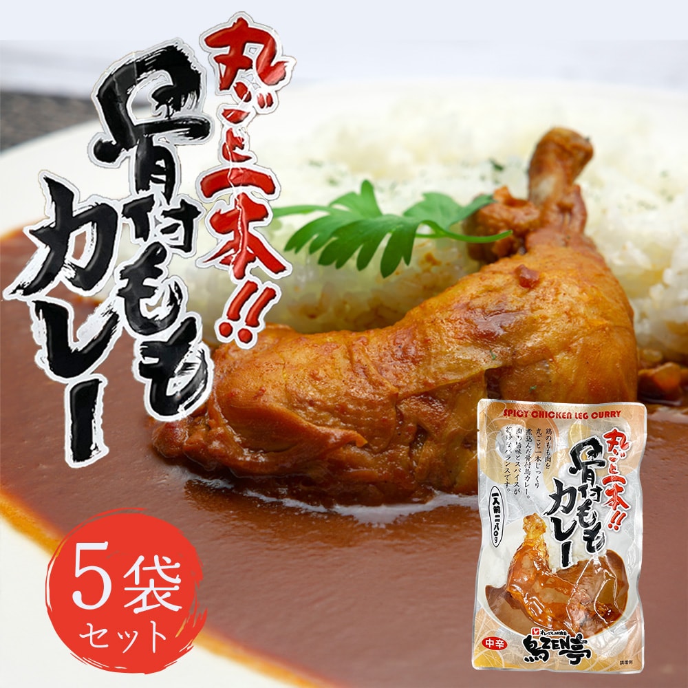 【280g×5食】丸ごと1本！骨付きももカレー