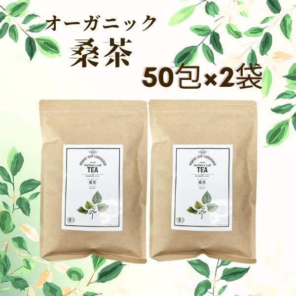 【2g×50包/計100g×2袋】朝日《国産》 オーガニック桑の葉茶 血糖値 有機桑茶 マルベリー