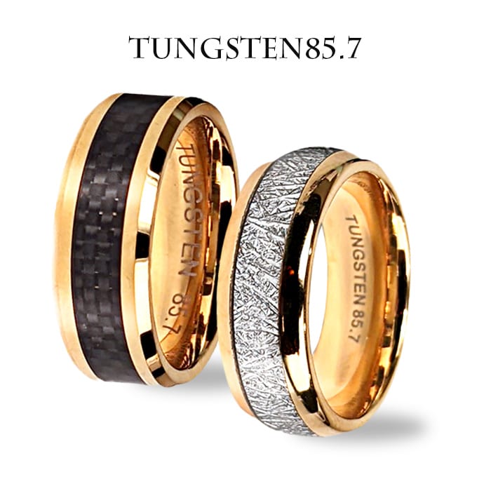 【ギベオン25号】刻印入り　超硬タングステン　コンビリング