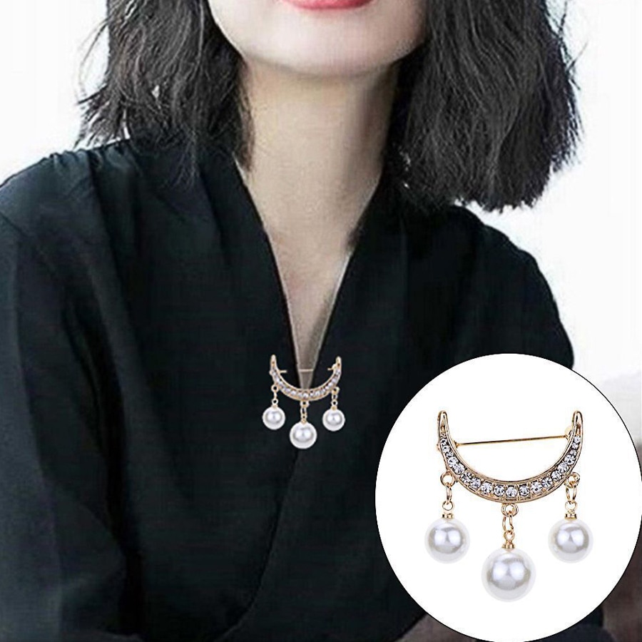 【ゴールド】三日月ブローチ