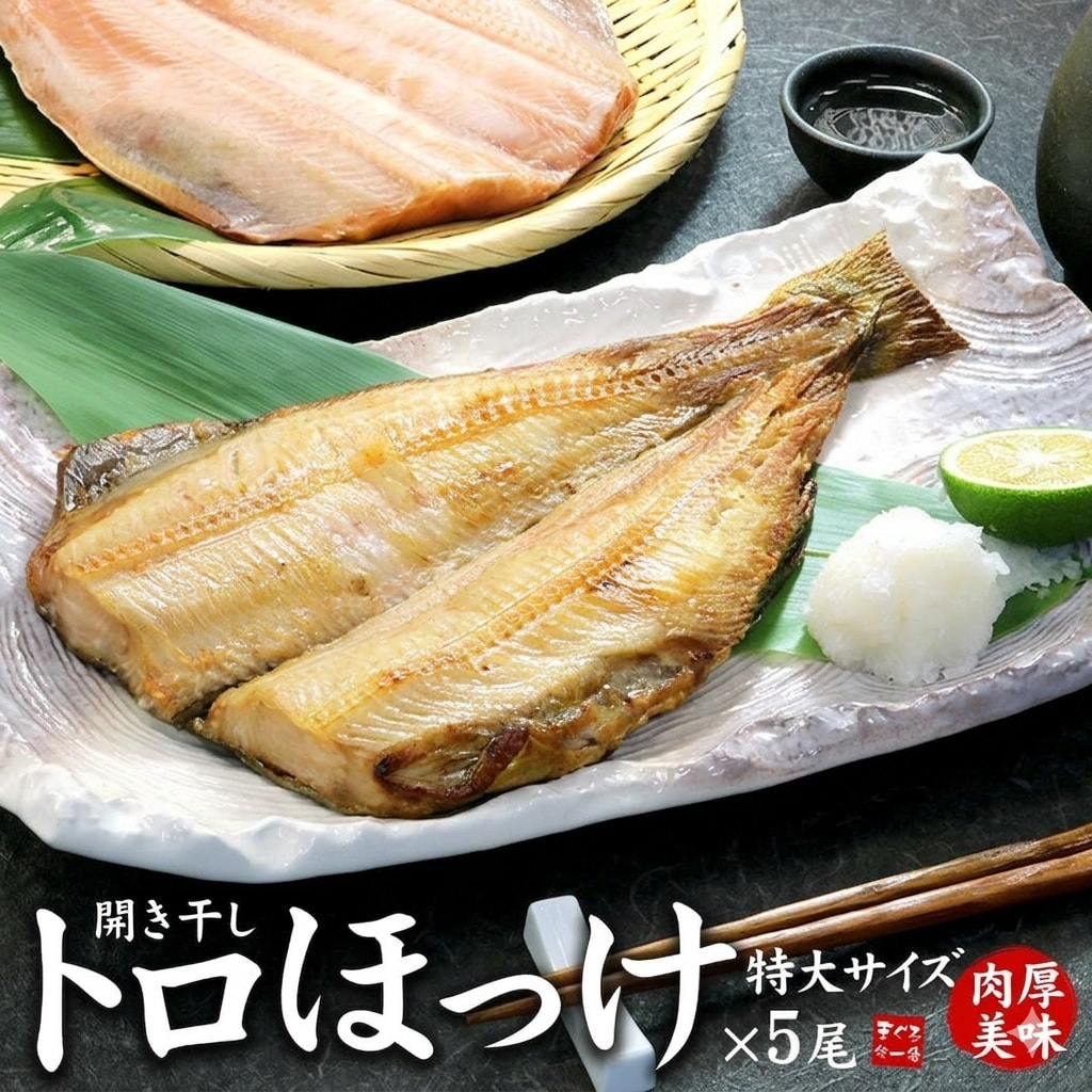 【400g以上×5尾】ホッケ ほっけトロほっけ開き干し  干物 [[トロほっけ開き-5p]