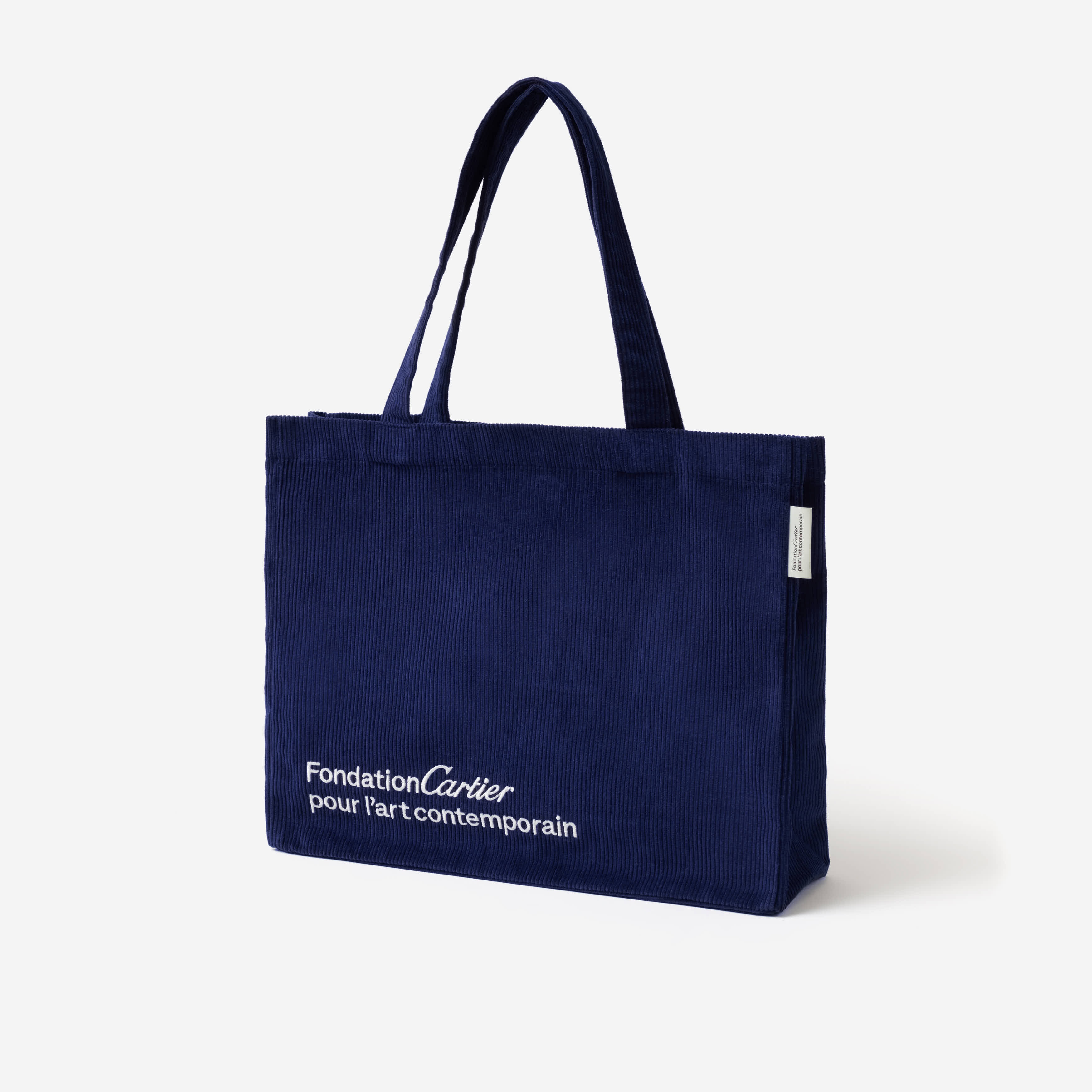 【ネイビー】カルティエ美術館限定 高級ベルベット トートバッグ