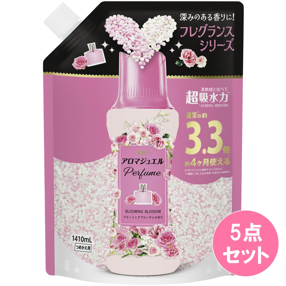 レノア アロマジュエル ブルーミングブロッサムの香り つめかえ用1410ML×5点セット