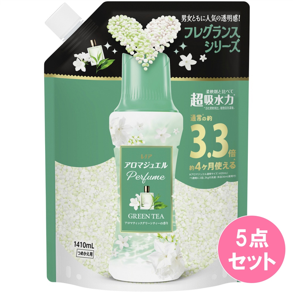 レノア アロマジュエル グリーンティ－の香り つめかえ用1410ML×5点セット