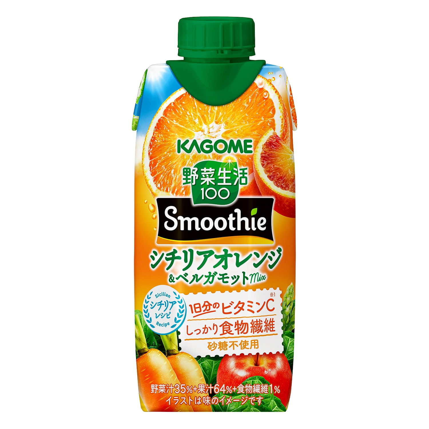 カゴメ 野菜生活100 Smoothie シチリアオレンジ＆ベルガモット mix 330ml×24本