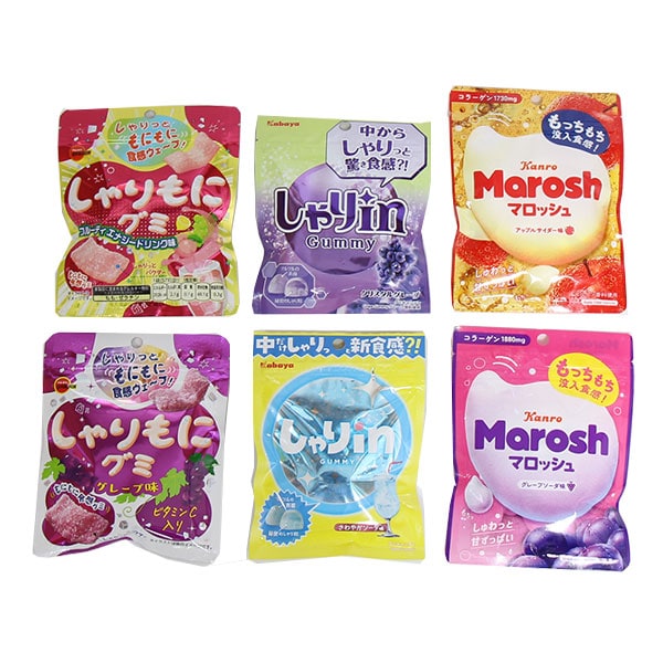 シャリシャリ系食感グミ 食べ比べセット【6コ】