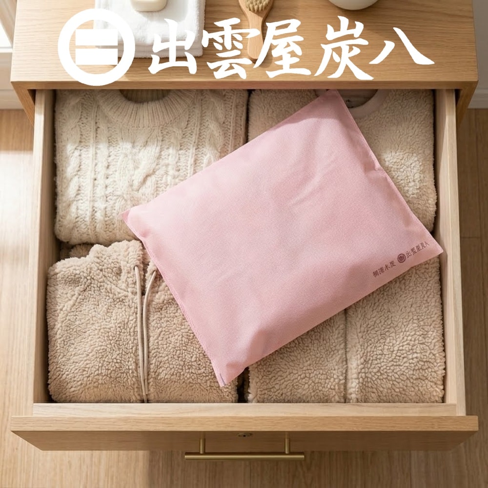 調湿木炭「炭八」ミディアムサイズ3L（ピンク）×3袋
