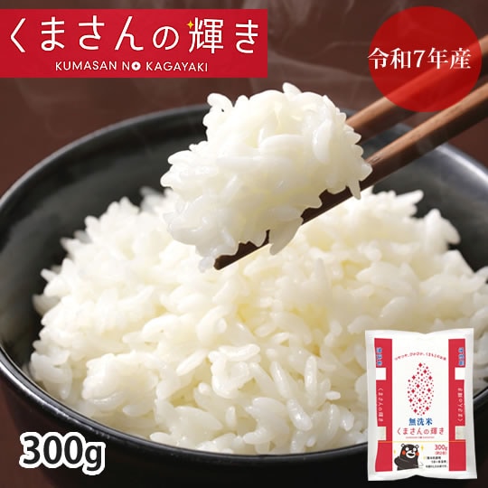 【無洗米300g】くまさんの輝き お試し 熊本県産 令和7年産