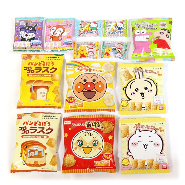 キャラクター大集合！こどもが喜ぶ可愛いお菓子セット（8種・計13コ）