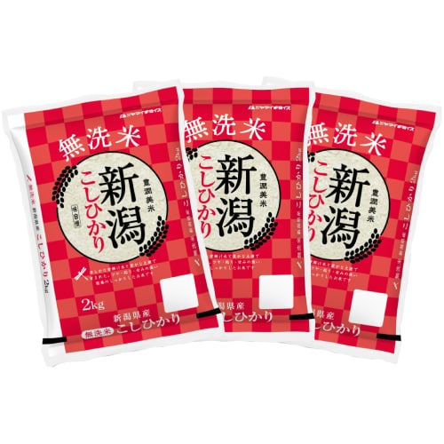 【計6kg(2kg×3袋)】[精米] 令和7年産 新潟県産コシヒカリ 無洗米