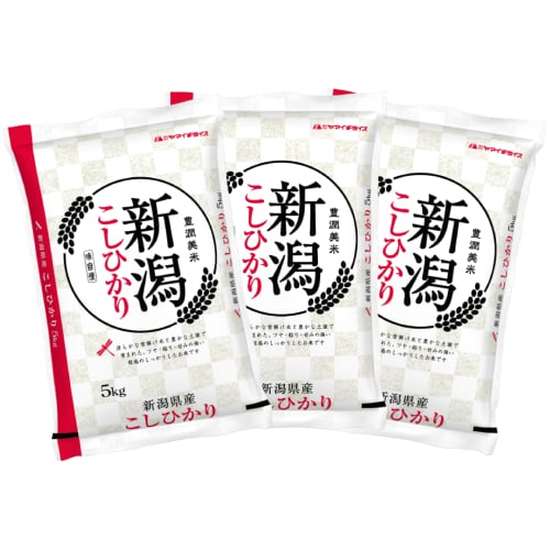 【計15kg/5kg×3袋】[精米] 令和7年産 新潟県産コシヒカリ 白米