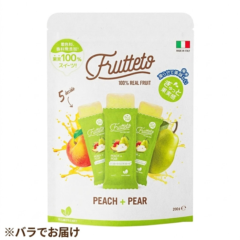 【40g×8本】FRUTTETO（フルッテート）ピーチ&ペアー/砂糖・添加物不使用