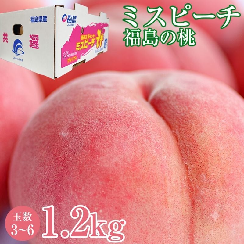 【予約受付】8/1~順次出荷【約1.2kg(3~6玉)】福島県産 ミスピーチ白桃《秀品》