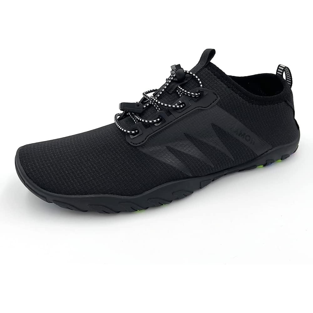 【ブラック/26cm】AMOJI アクア 水陸両用 マリンシューズ 軽量 排水 通気性 FZ501
