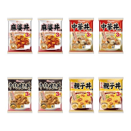 【4種/計24袋】日本ハム 丼の具セット 常温保存出来るので常備・保存食にも！