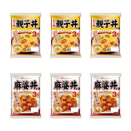 【2種/計18袋】日本ハム 親子丼＆麻婆丼の具