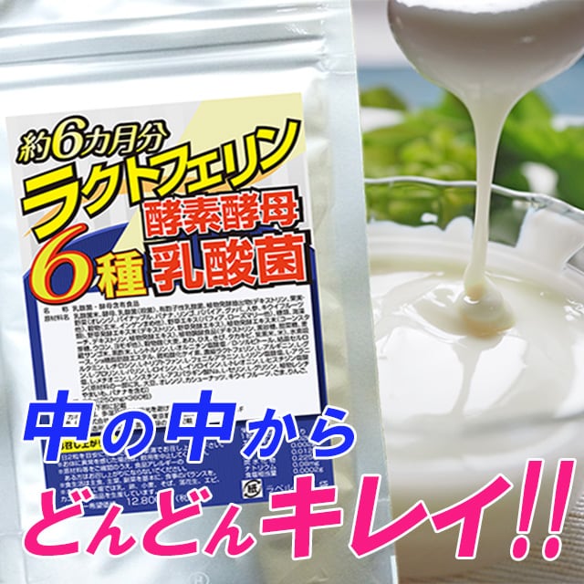 【約6か月分】ラクトフェリン酵素酵母6種乳酸菌