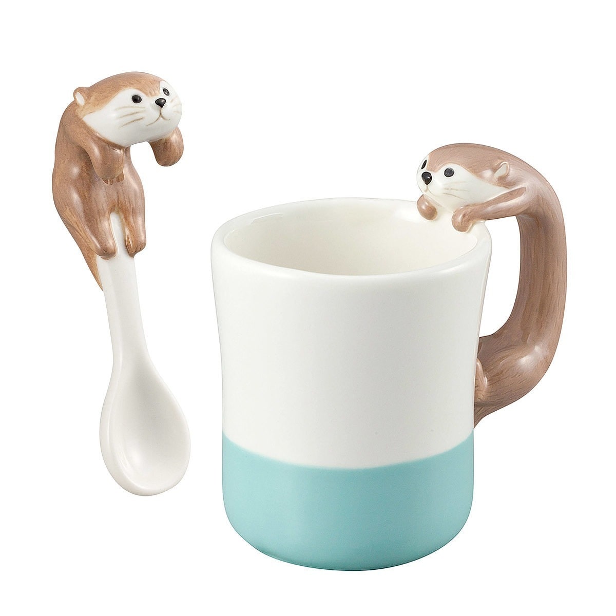 【ラテ】カワウソカフェ カワウソマグ＆スプーン【熨斗可】