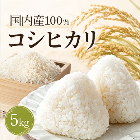 【5kg】コシヒカリ 【国産米100％使用】 (精米)