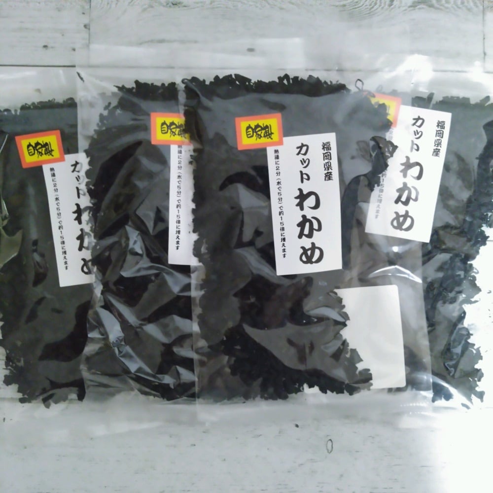 【60g×4袋】福岡県産 天然乾燥カットわかめ