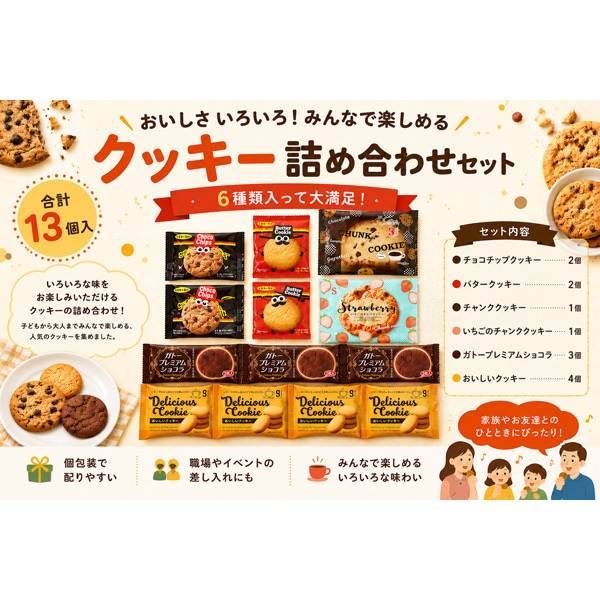 カフェタイム クッキー詰め合わせ 13コ入り