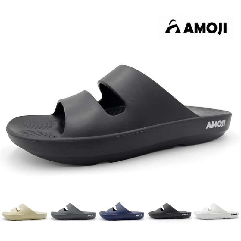 【ブラック/26.0cm】リカバリーサンダル 軽量 EVA 厚底 クッション 男女兼用 XLS155