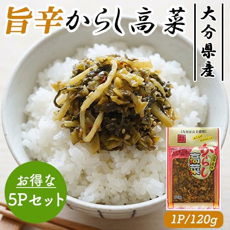 国産 旨辛からし高菜 5Pセット (1P/120g)