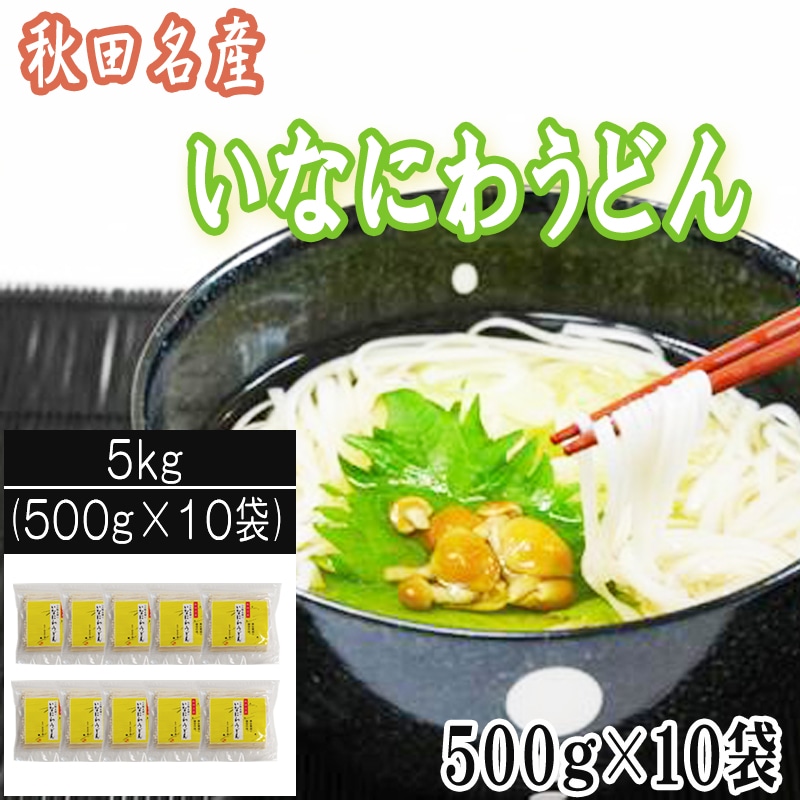 【 5kg(500g×10袋)】稲庭うどん  切り落とし 切下 秋田名産 手作り