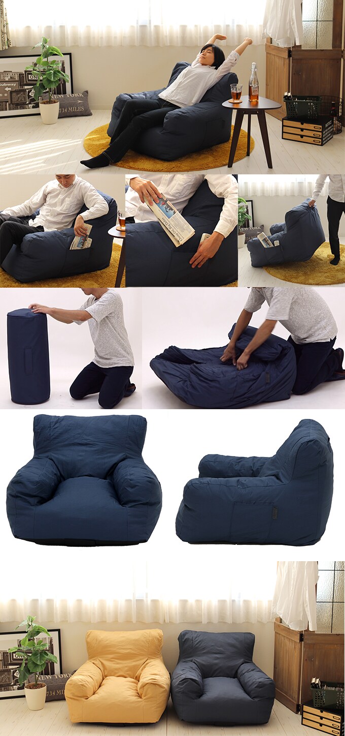 ヤマソロ 83-830 LIBREST 圧縮ウレタン　ソファ1P ネイビー ヨドバシ.com - ヤマソロ LIBREST 圧縮ウレタンソファ1P ネイビー 83