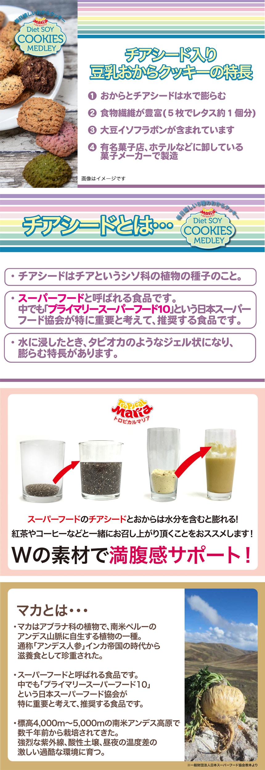 チアシード マカ入り豆乳おからクッキー ブルーベリー 5g 100枚入を税込 送料込でお試し サンプル百貨店 株式会社アスク