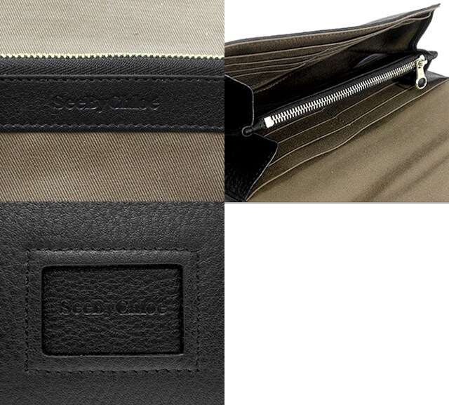 See by Chloe レザーかぶせ長財布 / 9P7392-P96 / BLACK / ブラックを