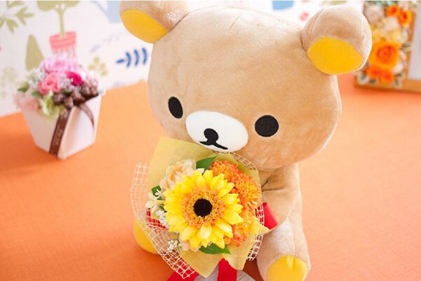 ぬいぐるみ リラックマ ブーケ 大 を税込 送料込でお試し サンプル百貨店 プリザーブドフラワー Ruplan 有限会社花千代