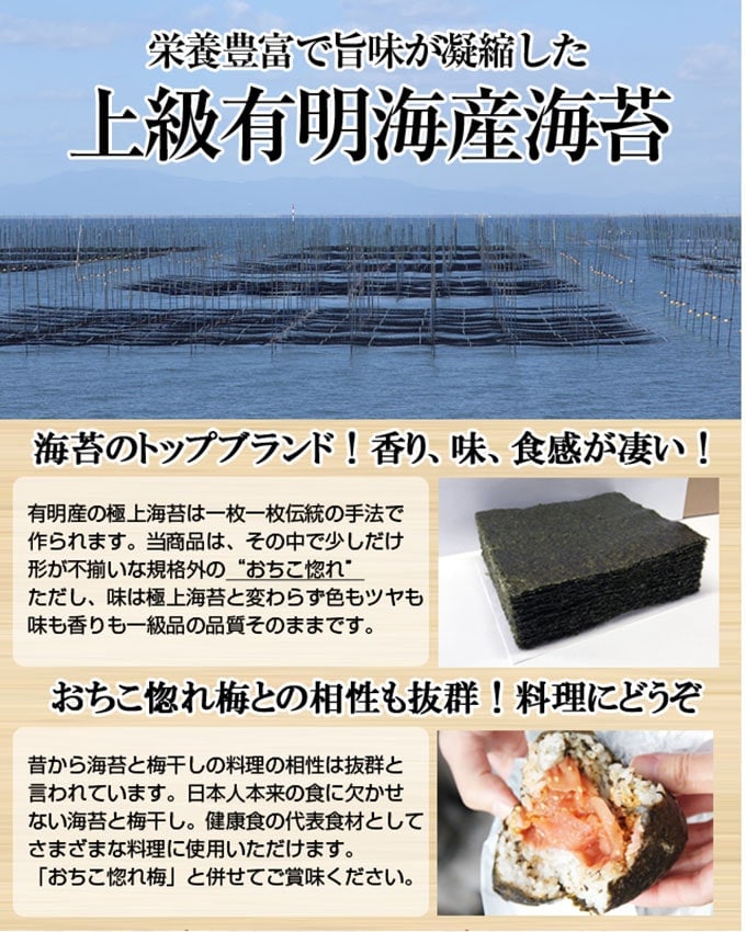 全型30枚 有明産 おちこ惚れ焼き海苔を税込 送料込でお試し サンプル百貨店 はみだしショップ