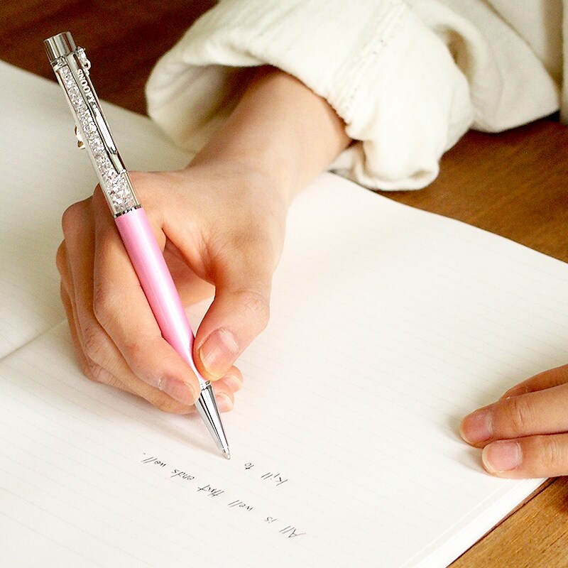 18金仕上げ【スワロフスキー ボールペン】スヌーピー チャーム