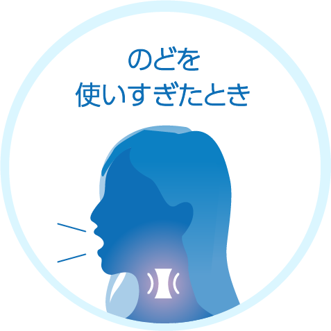 のどを使いすぎたとき